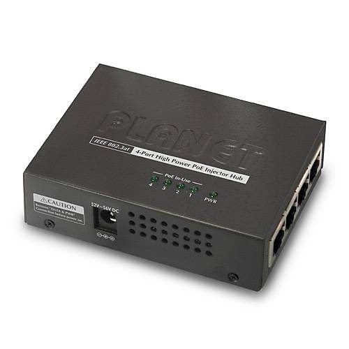 Planet Pl-Hpoe-460 4-Port 10/100/1000Base-Tx Ieee 802.3At/Af Poe+ Injector Hub