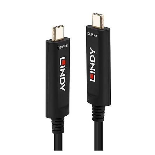Lindy L�n-38501 5M Fiber Optik Hibrit Usb Tip C Kablo, Yaln�zca Ses / G�r�nt�