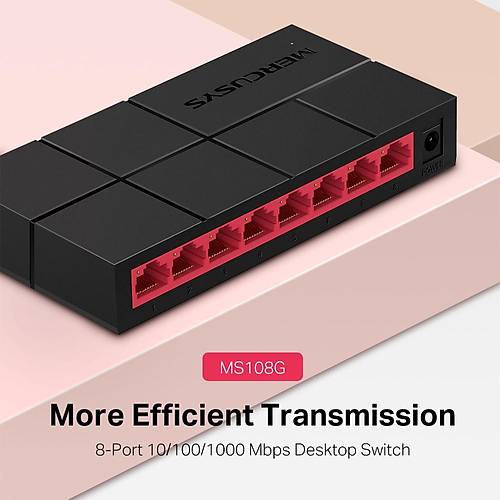 Tp-Lnk Mercusys Ms108G 8 Port 10-100-1000 Masast Swtch (Ynetilemez)