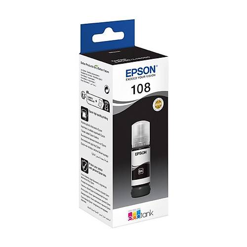 Epson T09C1 108 Black Siyah Şişe Mürekkep T09C14A L18050-L8050