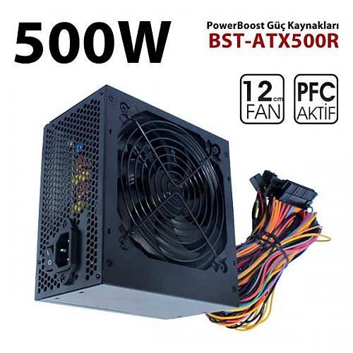 Boost Jpsu-Bst-Atx500R Bst-Atx500R 500W 12Cm Siyah Fan, A-Pfc, Siyah Atx Power Supply