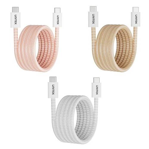 UNITEK TYPE-C MANYETK HIZLI ARJ KABLOSU PEMBE (C14141APK01-1M)