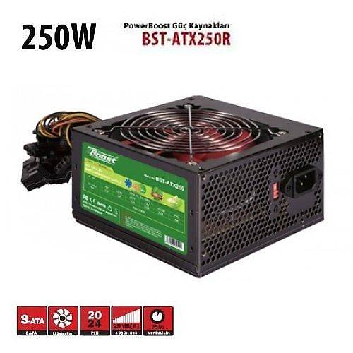 BOOST BST-ATX250R 250W Atx Power Supply 12 Cm K�rm�z� Fan Kutu + Kablolu