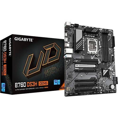 GIGABYTE B760 DS3H GEN5 DDR5 HDMI-DP TYPEC PCIE 5.0 1700P ATX 5-PCI SLOT