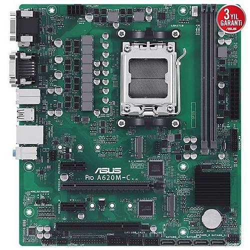 Asus Pro A620M-C-Csm Ddr5  Hdm-Dp-Dv Pce 4.0 Am5 Kurumsal Anakart