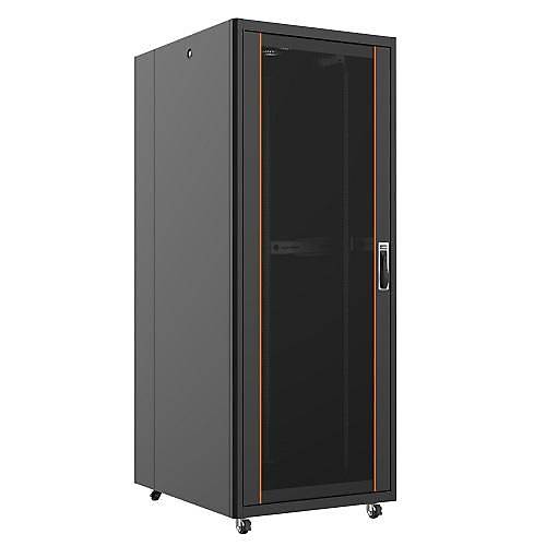 Ager 42U 800X1000Mm Dikili Tip Siyah Kabinet Vega Basic Ag-Vb42U8010S1 Cam Kapak