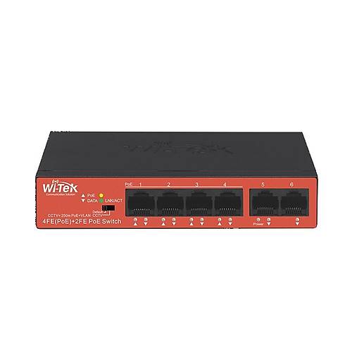 W-Tek 6Port 40W 4Port Poe W-Ps205H V2 10-100 Ynetilemez Switch