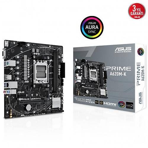 Asus Pr�me A620M-K Ddr5 6400+(Oc) Hdm� Vga M.2 Am5