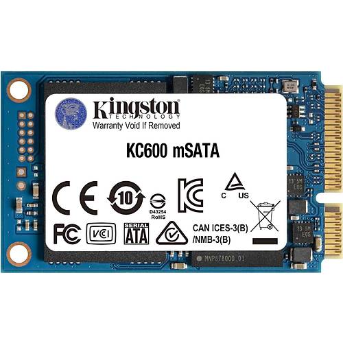 Kingston Kc600 512Gb (550-520Mb-S) Msata Ssd Skc600Ms-512G Hardisk