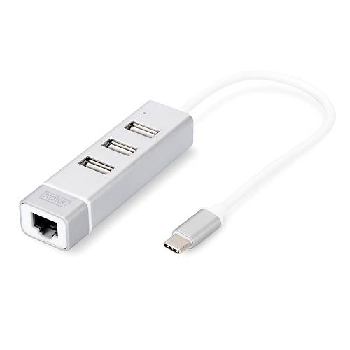 Digitus DA-70253 USB Type-C to USB 2.0 x3 - RJ45