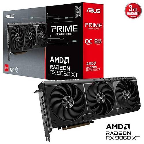 ASUS 8GB PRIME RX9060XT-O8G GDDR6 128bit HDMI-DP PCIE 5.0