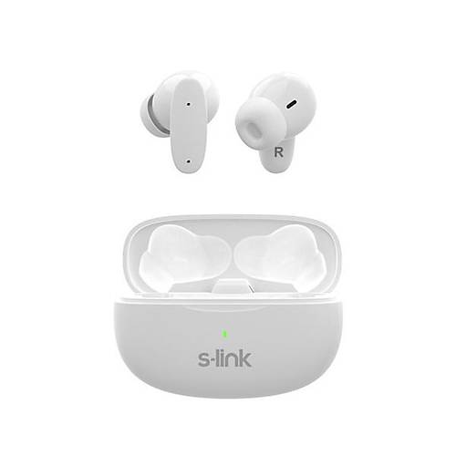 S-LINK EARDOPES SL-TWS08 Beyaz 4 Mikrofonlu Enc Dual M�c. TWS 50-500mah BT Mikrofonlu Kulakl�k