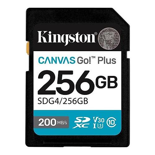 KINGSTON 256GB CANVAS GO+ SDG4-256GB SDHC HAFIZA KARTI