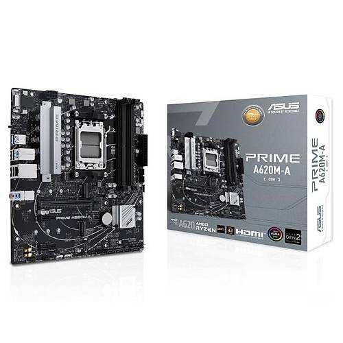 Asus Prme A620M-A-Csm Ddr5 Hdm-Dp Pce 4.0 Am5 Matx Kurumsal Anakart