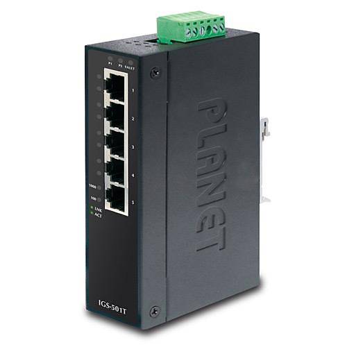 Planet Pl-Igs-501T  Endstriyel Tip Ynetilemeyen Switch (Industrial Unmanaged Switch)
