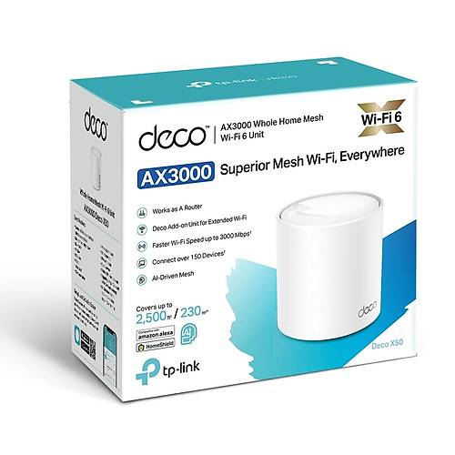 Tp-Lnk Deco X50 Ax3000 Dual Band Wf-6 Mesh Router 3-L Paket