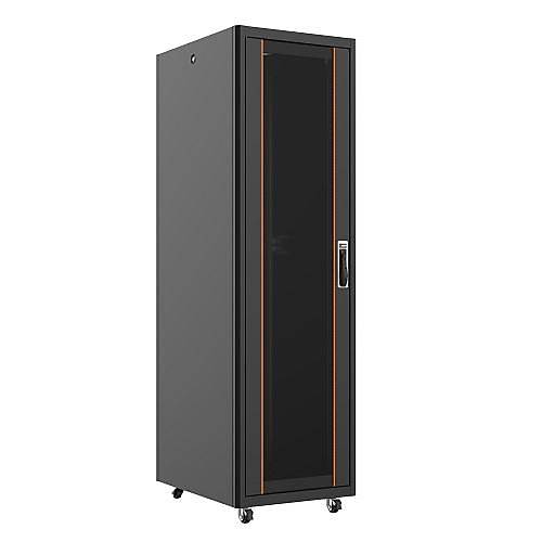 Ager 42U 600X800Mm Dikili Tip Siyah Kabinet Vega Basic Ag-Vb42U6080S1 Cam Kapak