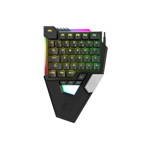 Rampage Kb-277 Omn Siyah rgl Type C Rgb 6 Farkl Aydnlatma Modu Q Mini Gaming Oyuncu Klavyesi