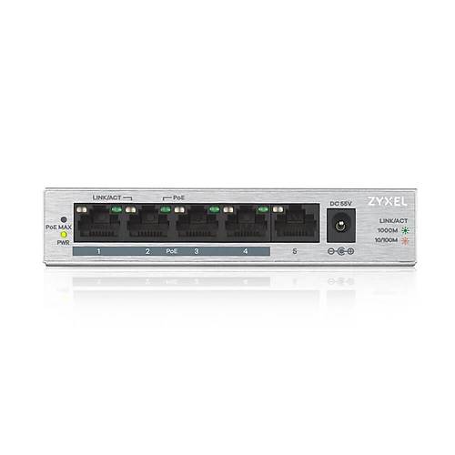Zyxel 5Port 60W 4Port Poe Gs-1005Hp Ggabt Ynetilemez Switch Desktop