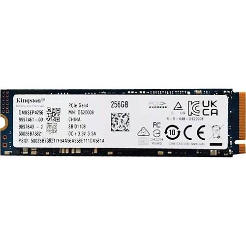 KINGSTON 256GB OM8SEP4256Q-A0 3300- 1100MB-s M2 NVME GEN4 Disk ENDÜSTRİYEL