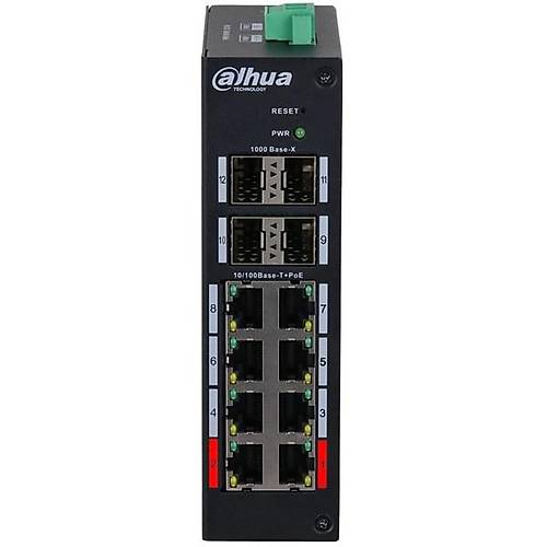 DAHUA 8port HS4412-8ET-120 10-100 1-FSP Endstriyel 120W PoE Switch