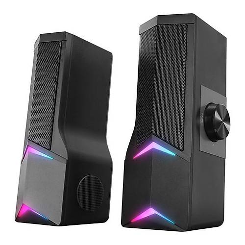Rampage Elegant X10 2.0 Bluetooth'lu Rms 3W*2 RGB I��kl� Multimedia Usb 5V 45dB Gaming Oyuncu Speaker