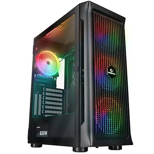 RAMPAGE 650W 80+ PROLIX MESH 4-RGB FANLI GAMING MID-TOWER PC KASASI