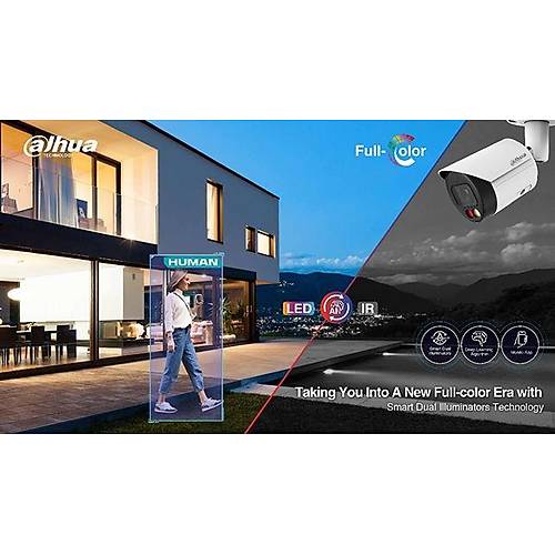 Dahua Ipc-Hdw1249T-S-Il 2Mp 2.8Mm Ip Dome Kamera (Ak�ll� �kili Ayd�nlatma,Smd+)