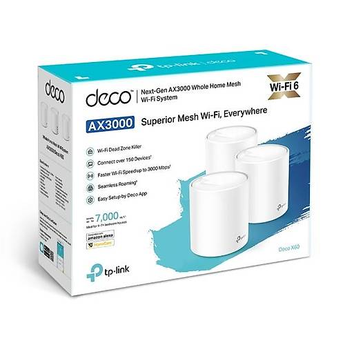 Tp-Lnk Deco X60(3-Pack) Ax5400 Whole Home Mesh Wi-Fi 6 System