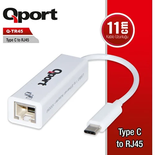 QPORT Q-TR45 Gigabit 1port Type-C Ethernet