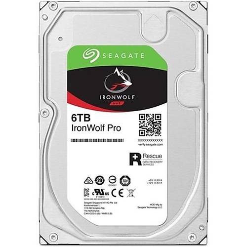 6 Tb Seagate 3.5 Ironwolf Pro Sata3 7200Rpm 256Mb St6000Nt001 (5 Y�l Resm� D�st Garant�l�)