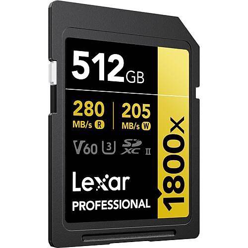 LEXAR 512GB PROFESSIONAL 1800X LSD1800512G-BNNNG SDHC HAFIZA KARTI