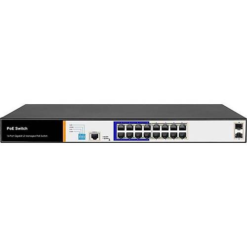 FOREDGE 16port POE PS3016GS GIGABIT 2-SFP 150W Y�NET�LEB�L�R SWITCH