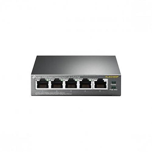 Tp-Lınk 5 Port Tl-Sg1005P 10-100-1000 4X Poe Gigabit Switch (56W)