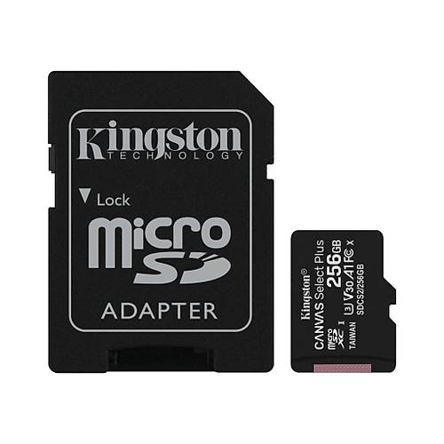 Kingston Sdcs2 256Gb Microsdhc Canvas Select Plus 100R A1 C10 Microsd Hafza Kart