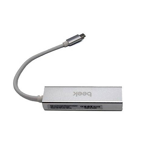 Beek Ba-Usb-Hb3C-3A1Gt 3 Port Usb 3.0 Tip C Hub, 1 X 10/100/1000 Rj45 Di�i Yuva, 3 X Usb A Di�i Port, 1 X Usb C Erkek Port