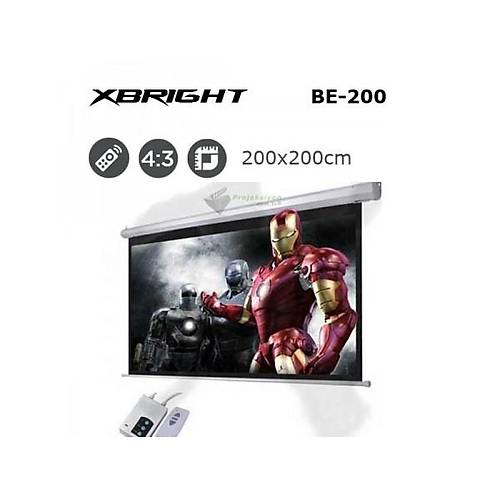 Xbrıght Be-200 200X200 Motorlu Projeksiyon Perdesi