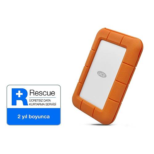4TB LACIE 2.5 INC USB 3.1 (USB-C) STFR4000800 RUGGED MINI TA�INAB�L�R D�SK �OK YA�MUR VE BASIN� KORUMALI, 2 YIL DATA KURTARMA SERV�S�