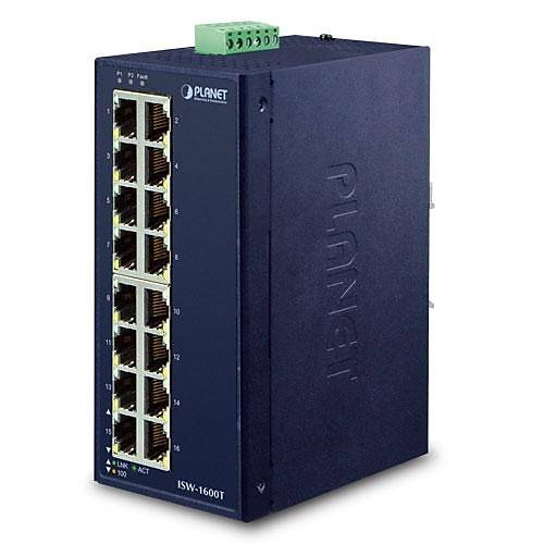 Planet Pl-Isw-1600T  End�striyel 16-Port 10/100Tx Fast Ethernet Switch