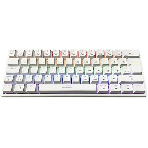 GameBooster GB-G11 GHOST Rainbow Aydnlatmal Beyaz Mekanik Klavye