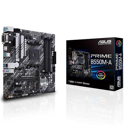 Asus Prme B550M-A Ddr4 Sata3 M2 Pce Nvme Hdm Dv Pce 16X V4.0 Am4 Matx