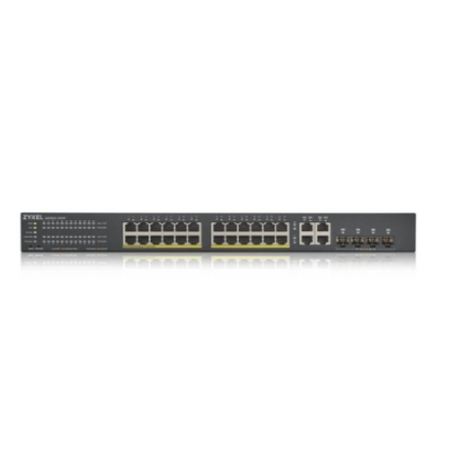 Zyxel Gs1920-24Hp V2 24P 100-1000 + 4Xdualsfp L2 Y�netilebilir Hybr�d Nebulaflex Poe Sw�tch 375 Watt