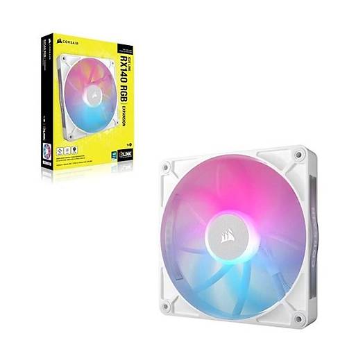 CORSAIR QX120 CO-9051023-WW 12CM RGB KASA FANI BEYAZ