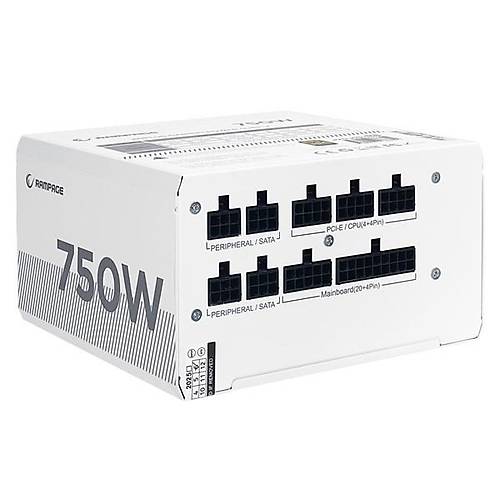 RAMPAGE 750W 80+ BRONZE MATE M750-80PB TAM MOD�LER POWER SUPPLY BEYAZ