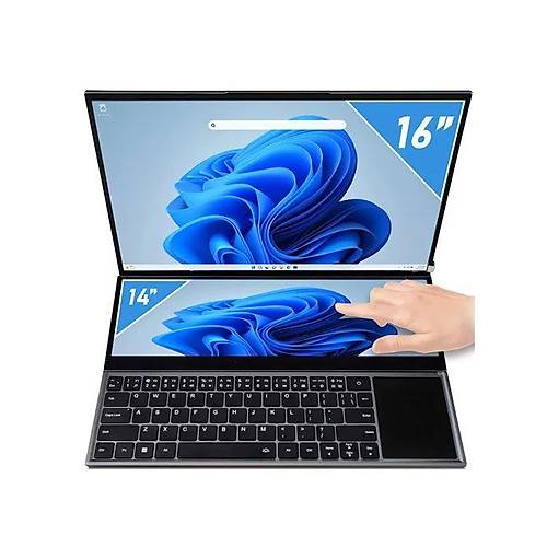 QUADRO Diamond Duo DS3212N i7-10850H 32GB 1TB SSD O-B Intel UHD 16" IPS + 14" IPS Dokunmatik DOS Notebook