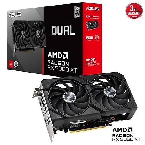 ASUS GEFORCE DUAL-RX9060XT-8G EKRAN KARTI