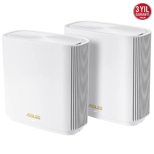 Asus 6000Mbps Zenwifi Ax Xt8 (W-2-Pk) 2.4Ghz-5Ghz Gam�ng Router 2Li Paket 510M2 (6+ Oda) Kapsama Alan�