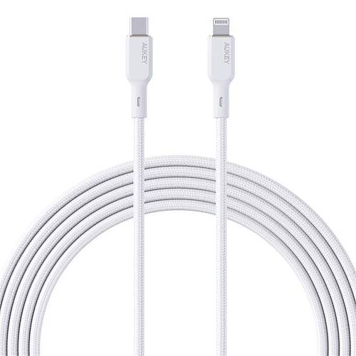 AUKEY CB-NCL1-WH NAYLON �RG�L� 3A 480MBPS TYPE-C LIGHTNING KABLOSU 1.8MT