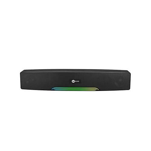 LENOVO LECOO DS109 Stereo Bluetooth AUX-TF-USB Siyah 10w RMS Soundbar Speaker RGB Ledli