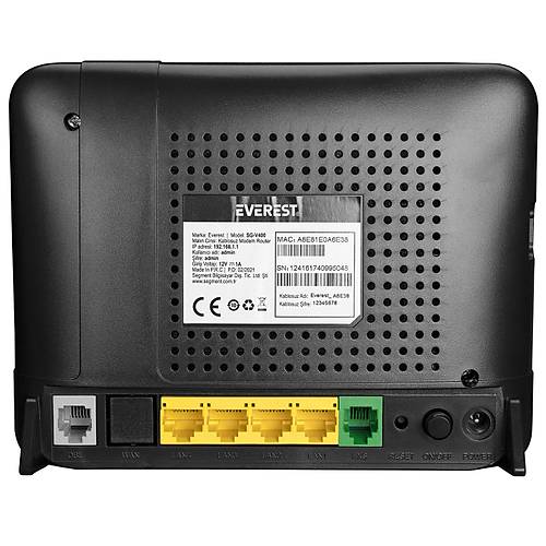 Everest Sg-V400 2.4Ghz 300Mbps Adsl2+/Vdsl2 2*5Dbi Dahili Antenli Vo�p Destekli Kablosuz Modem Router